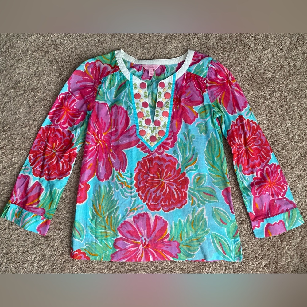 Lily Pulitzer top.